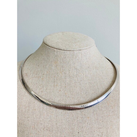 Super heavy 6mm 925 Italy sterling silver omega Necklace 18"